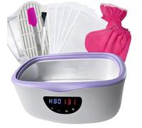 KmaxShip Machine à cire de paraffine pour les mains et les pieds - Chauffe-cire de traitement à la paraffine de grande capacité de 5000 ml avec recharges de 1,7 kg, kit hydratant de 213 pièces
