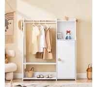 KMB110-W armoire pour enfants KMB110-W Penderie Pour Enfants Garde-Robe Enfants Portant Vêtements Chambre Enfant Porte-Vêtement Pour Enfants Porte-Manteau Penderie Enfant Portant Enfant Garde Robe Enf
