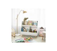 SoBuy Bibliothèque enfant KMB19-W - 5 compartiments ouverts, blanc 86x36x78 cm