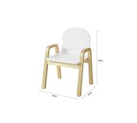 SoBuy KMB24-Wx2 Lot de 2 Chaises Enfant Design Fauteuil pour Enfants avec accoudoirs et Blanc