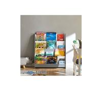 SoBuy Bibliothèque Enfant Rangement Jouet Enfant Bibliotheque Livre 4 Niveaux Étagère à Livres Meuble de Rangement Chambre d'Eanfant Bureau Salon Gris 80x30x88 cm KMB32-HG