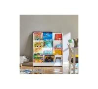 KMB32-W Etagère à livres pour enfants avec 4 compartiments de rangement Blanc