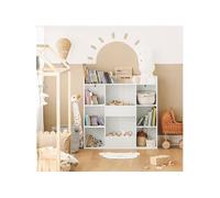 KMB55-W Bibliothèque pour Enfant Etagère Enfant Etagère à Jouets