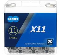 Chaine kmc x11 93 114 maillons 11v argent noir