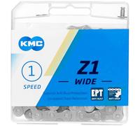KMC Chaîne de vélo Z1 Wide EPT Gris (Argent foncé) 112 maillons Mixte