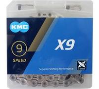 KMC Bicycle Chain X9 Silver 114 Liens Silver G