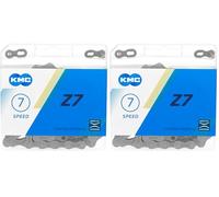 KMC Cadena 6-7 VEL Z7 12X332 Accesorios y recambios bicis Unisex-Adult, Grey/Brown, Standard (Lot de 2)