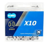KMC Cadena X10 122 ESLABONES 10V Argent/Noir
