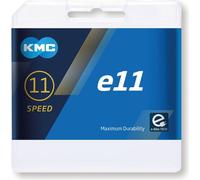KMC chaîne de dérailleur e11 pour E-Bike 1/2' x 11/128', 122 maillons, 5,65mm,11 fois, argent