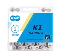KMC Chaîne étroite K1 Unisexe Argenté 100 maillons