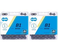 KMC Chaine Large Unisexe B1, Noir, 1/2" x 1/8" (Lot de 2)