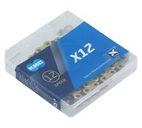 Chaîne et cassette KMC Bicycle Chain x12 Ti-n Gold / Black 126 Liens