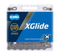 KMC Chaîne xGlide 9, 10 et 11 vitesses, Métal, Double, 118 maillons, Gris