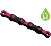 KMC DLC12 Chaîne 12 vitesses noire/rose 126 maillons - Diamond Like Coating, compatible avec Shimano, SRAM, Campagnolo, MissingLink inclus, idéal pour E-Bikes