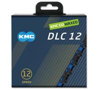 KMC DLC12 Chaîne cirée 12 vitesses, noir/bleu, 126 maillons