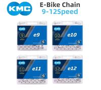 KMC e-bike E8 E9 E10 E11 E12 chaîne 8v 9v 10v 11v 12v vitesse 136 maillons antirouille vélo de Sport électrique chaînes de vélo électrique boîte d'origine e9 136L box