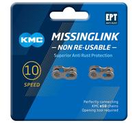 KMC E10 10NR Maillons Mixte Argent, 2 Pairs