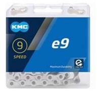 KMC E9 Silver Bicycle Chain 1 / 2x11/128 - 122 Liens Silver G