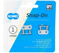 KMC Attache-chaîne Giunto 1V EPT Snap-on Wide Argenté 2 pièces