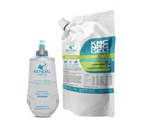 KMC NRG Gel+ : sachet de recharge de gel énergétique à la caféine avec flacon de 10 x 70 g et flacon de 150 ml