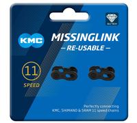 KMC Unisexe - Adulte 11R DLC Noir 2 Pairs