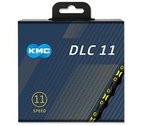 KMC Unisexe - Adulte DLC DLC11 11 Vitesses, chaîne 1/2" x 11/128, 118 maillons, Noir et Jaune