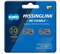 KMC Unisex's 10 Speed EPT MissingLink Joining Link, Dark Silver, 2 Pairs Collega