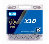 KMC X10 Chaîne Mixte Gris 1/2" x 11/128"