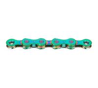 KMC Chaîne X12 cirée 12 vitesses 126 maillons Vert Aurore