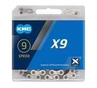 KMC X9 Chain Unisexe, Mixte 1/2" x 11/128" Silver/Grey