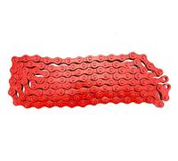 KMC Z410 Chaîne de vélo 1 Vitesse, 1/2'' x 1/8'', 112 maillons, Mixte, KMC078, Red, 0.5" X 0.13"