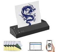 KMDZDZGS Pochoir de tatouage Bluetooth - Machine de transfert - Compatible avec téléphones iOS et Android - Pochoir thermique sans fil pour papier de format A4