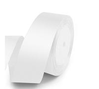 KMER LIFE Ruban de satin blanc uni de 1-1/2 pouces x 25 mtres, parfait pour l'artisanat, la dcoration de mariage, les accessoires pour cheveux,