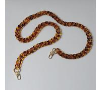 KMERCE Chaînes Sac à Main pour Femmes en Acrylique léopard, Bandoulière Large pour Sac à Main, Anse Sangle de Remplacement pour Sac, Largeur de 2cm, Longueur de 120cm