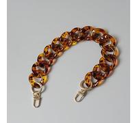 KMERCE Chaînes Sac à Main pour Femmes en Acrylique léopard, Bandoulière Large pour Sac à Main, Anse Sangle de Remplacement pour Sac, Largeur de 3.5cm, Longueur de 40cm