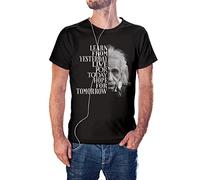 KMF T-SHIRT Alberte Einstein Vive el Presente T-shirt unisexe pour homme, Noir , XXL