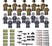 KMFASVX Ensemble d'armes Militaires pour Figurines, 64 Pièces Soldat Militaire Jouet,Jouets Ww2, Armes d'armée, kit Militaire Ww2 pour Noël Enfants Cadeaux