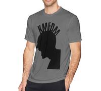 KMFDM T Shirt Men's Fashion Cotton Crew Neck Short Sleeve Tunics Deep Heather Manches Courtes(3X-Large)