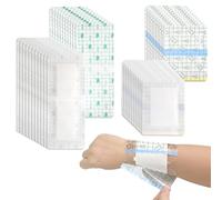 KMFYMPT 40 Comprimés Pansement Waterproof, 10x13cm Transparent Adhésif Médical Bandag Respirant, 10x25cm Bandage Transparent Imperméable PU, Comprend un Coton Absorbant, Convient Protection Des Plaies