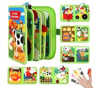 KMFYMPT Livre Montessori, Busy Board Montessori Age 1 an, Busy Book Thème Ferme, 23 en 1 Malette Montessori, Quiet Book Feutre, Idéal Voyages Famille, Fêtes d'anniversaire et Cadeaux Noël