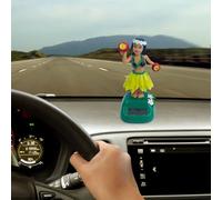 Kmg791 Figurine de danseuse à énergie solaire qui secoue la tête - Décoration de voiture - Statue de danse à énergie solaire - KMg791 (E, taille unique)