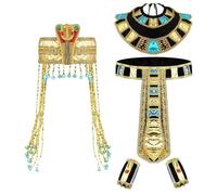 KMGDM Accessoires de costume égyptien, serre-tête en forme de serpent, ceinture égyptienne pour homme et femme, Halloween