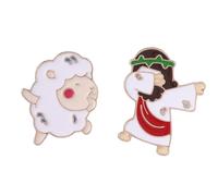 KMGDM Broche émaillée pour chemise de Jésus - Personnage de dessin animé - Icônes de foi - Pour vêtements, sacs, bijoux