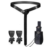 KMGDM Ceinture médiévale en cuir avec cordon de serrage - Bouteille de potion en liège - Accessoire de cosplay pour adulte, Noir , Skirt Clip Size:6.5x11.50cm, T8