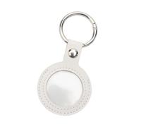 KMGDM Cerceau à code en cuir synthétique hypoallergénique respectueux de l'environnement pour jetons commémoratifs et porte-pièces de monnaie en cuir, blanc, Medium