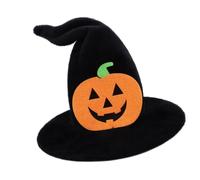 KMGDM Chapeau de sorcière saisonnier avec velours doux | Accessoire de costume en forme de citrouille avec finition velours doux pour fête et rassemblements à thème