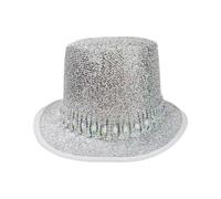 KMGDM Chapeau haut avec strass pour scène, bal masqué, fête, coiffure, gentleman, carnaval, cérémonie