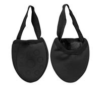 KMGDM Chaussures de danse demi-semelles - Chaussures de danse pirouettes pour paroles, modernes, jazzs, accessoires contemporains, Noir antidérapant, Large