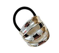 KMGDM Chouchou épais métallique surdimensionné pour femme avec corde à cheveux élégante pour queue de cheval