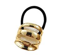 KMGDM Chouchou épais métallique surdimensionné pour femme avec corde à cheveux élégante pour queue de cheval